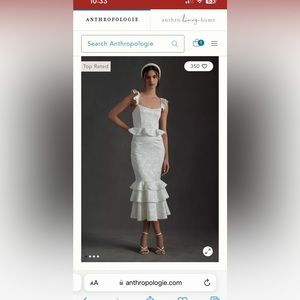 V. Chapman Violet Corset Ruffled Tiered Hem Midi Dress